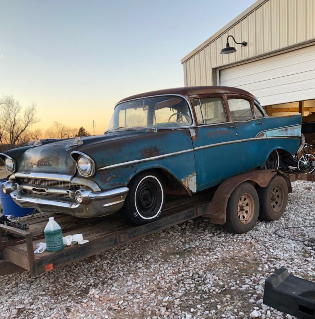 1957 chevy (3/29 more pics)clear title current tag 30k miles