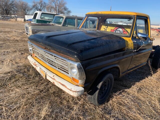 1969 ford f250 pickup yellow rwd manual