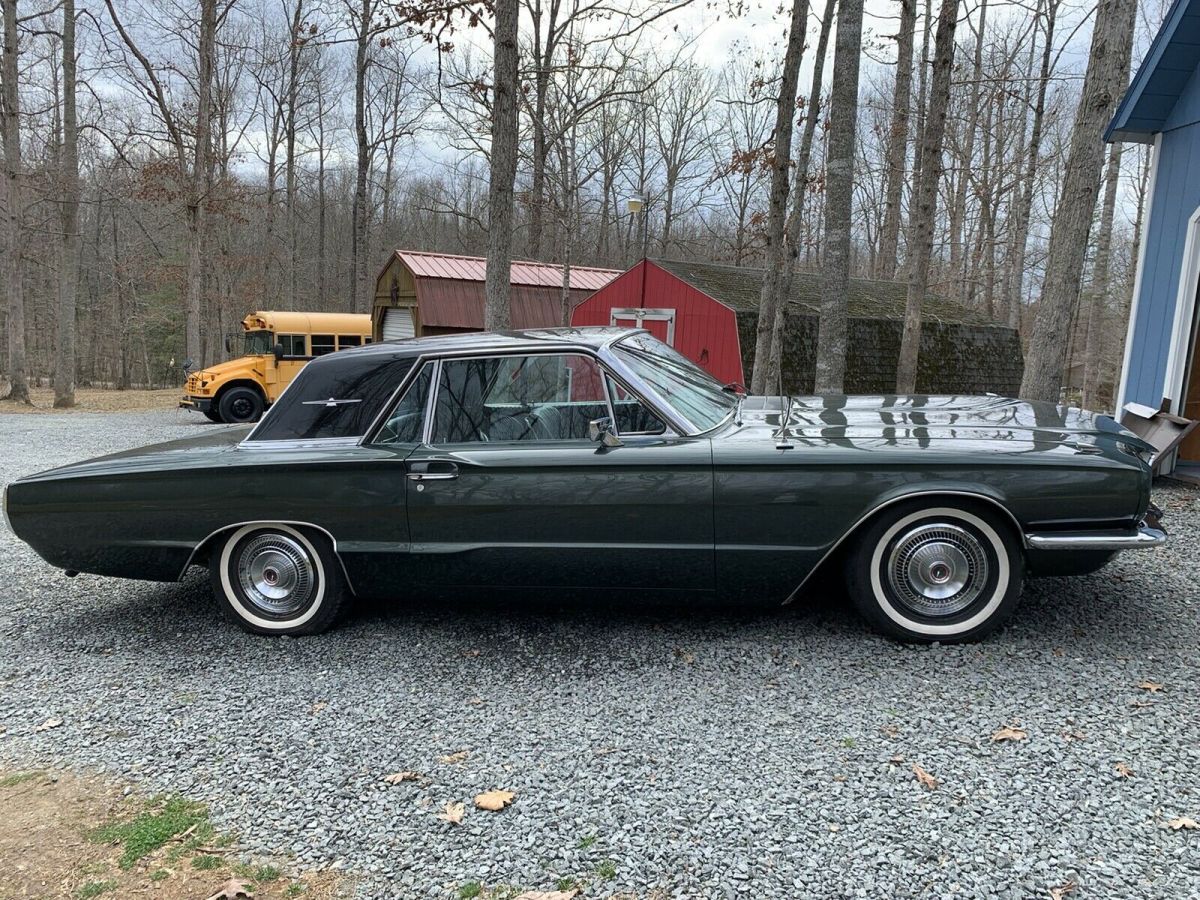 1966 ford thunderbird sedan green rwd automatic chrome