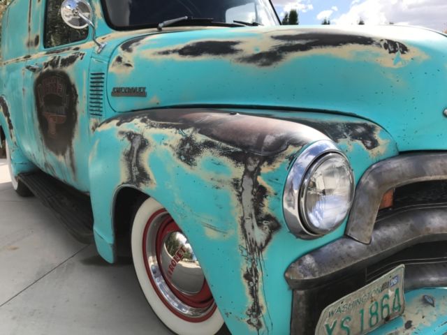 1954 chevy panel van shop truck patina 3100 c10