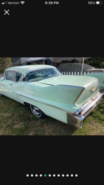 1958 cadillac 62 coupe coupe green rwd automatic 2door