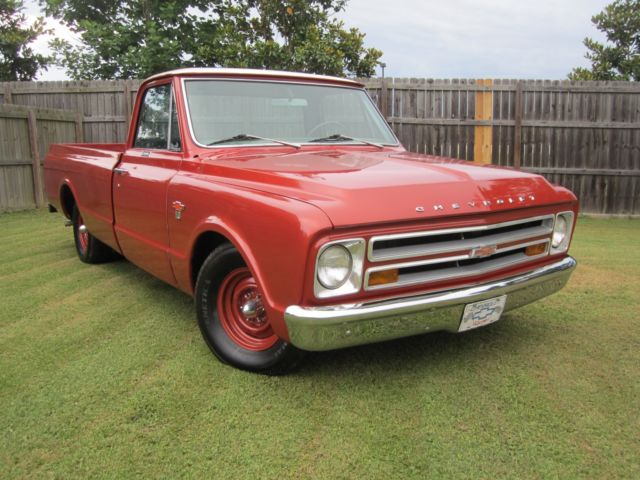 1967 chevrolet c10 vermillion red