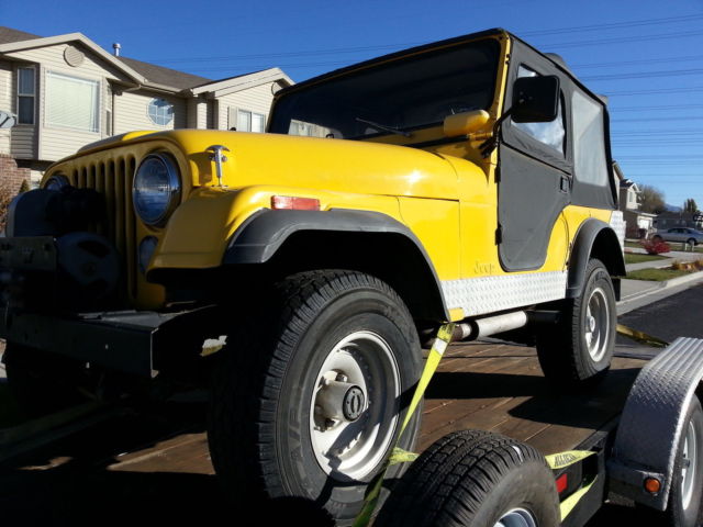 1974 jeep cj5 sport utility 2-door 5.0l soft top and hard top