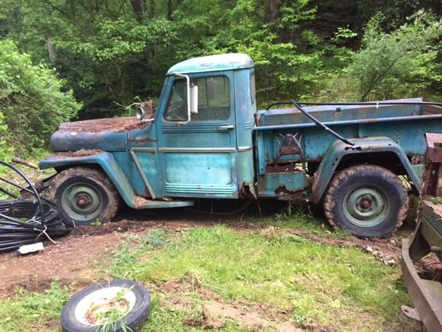 1961 willys pickup with parts vehicle