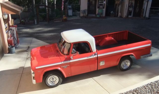 1966 red dodge d100 longbed restored low miles v8 at ac ps