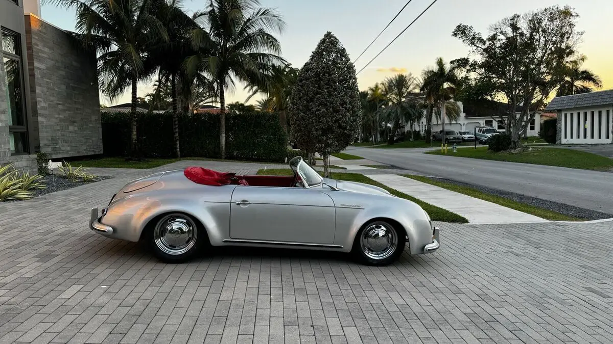 1957 porsche 356 grey rwd manual