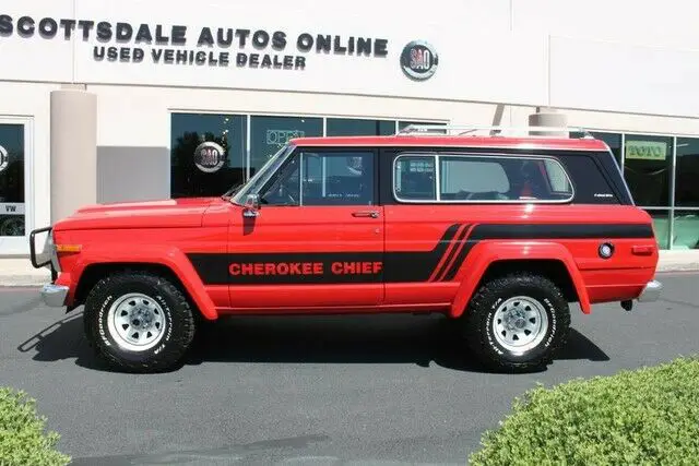 1983 jeep cherokee chief 4wd 199468 miles sebring red suv manual