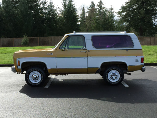1975 gmc jimmy k5 blazer 2dr 4x4 auto 350 v8 79k orig miles 1-owner rust free