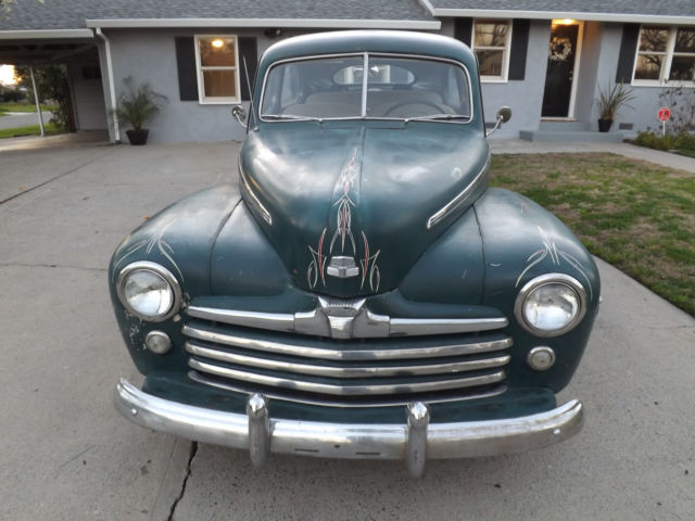 1947 ford tudor super deluxe v8 hot rat rod custom daily driver sedan