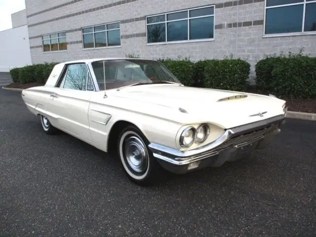 1965 ford thunderbird coupe 390 v8 white on red rare find must see and drive