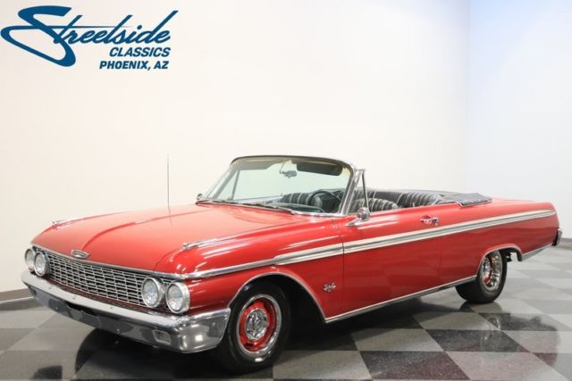 1962 ford galaxie 500 sunliner 7241 miles rangoon red convertible 390 v8 3 speed