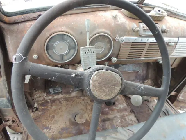 original 1948 chevrolet 3600 patina pickup truck stock radio and grille guard nr