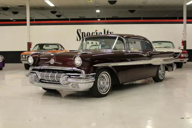 1957 pontiac chieftain catalina 287 miles burgundy hardtop