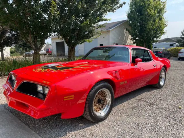 1977 pontiac firebird coupe red rwd automatic trans am