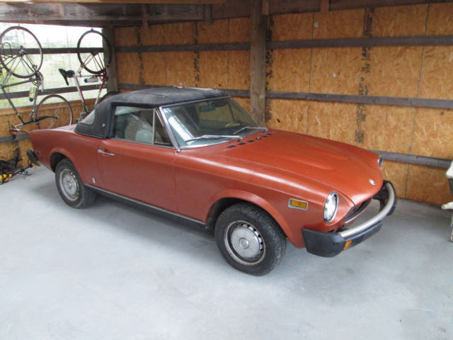 1977 fiat spider 124 convertible sports car nr