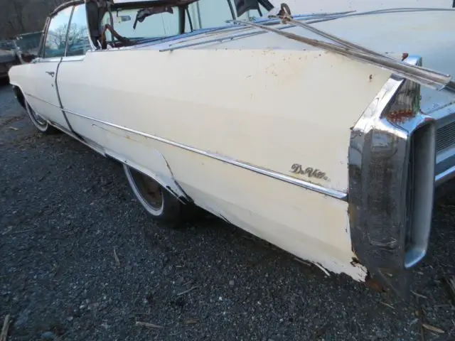 1965 cadillac deville convertible white plus access to parts car here if need