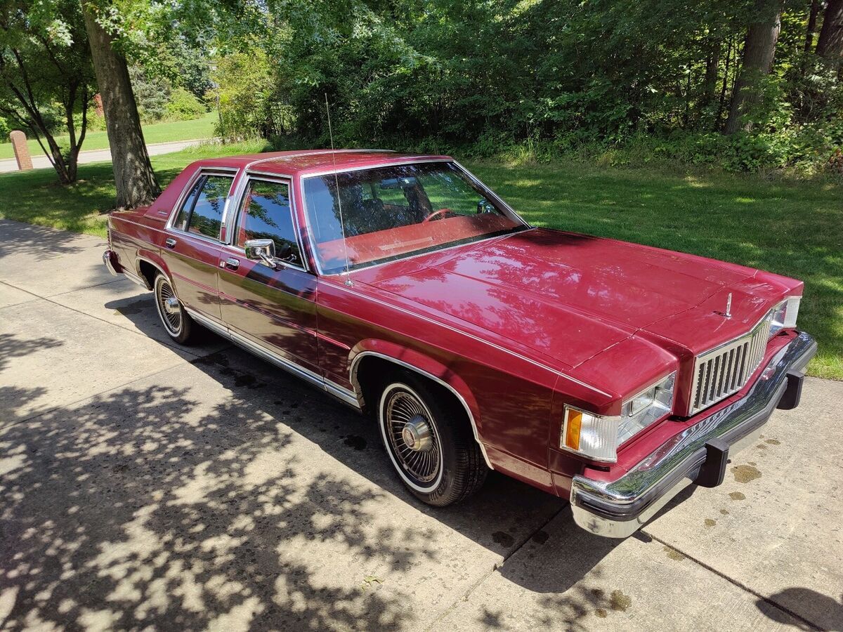 1986 mercury grand marquis sedan red rwd automatic