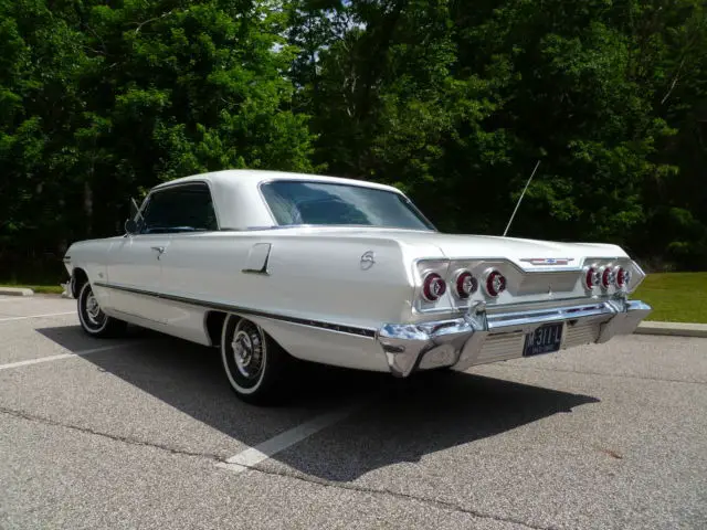 63 chevy impala 2 door hardtop sport coupe 327 4bbl powerglide a/c power windows