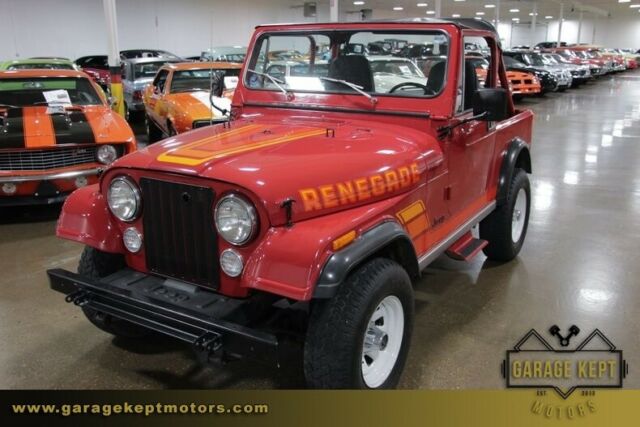 1984 jeep cj-7 renegade red jeep 4.2l i6 158904 miles