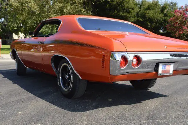 1972 chevrolet chevelle orange flame coupe 350 high performance automatic 0