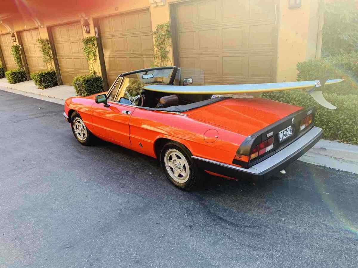 1983 alfa romeo spider convertible red rwd manual 2000 spider