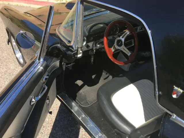 1955 black ford thunderbird hardtop-convertible