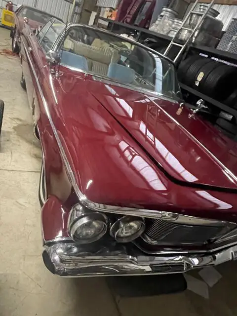 1962 chrysler imperial convertible red rwd automatic tan