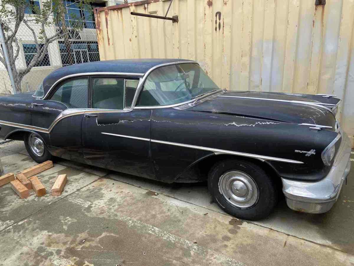 1957 oldsmobile super 88 sedan black rwd automatic deluxe