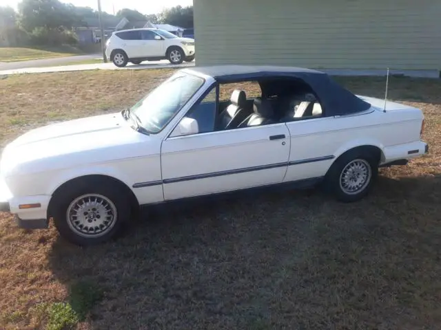 1990 bmw 3-series convertible white rwd automatic ic automatic