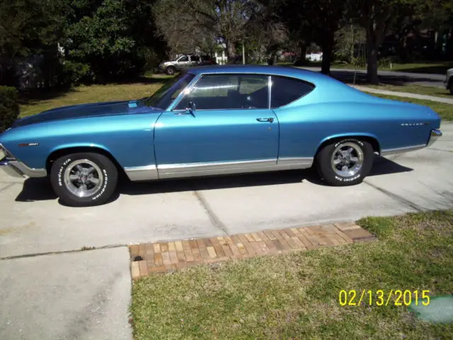 69 chevelle malibu 2 door sports coupe 350/300h lemans blue, original owner