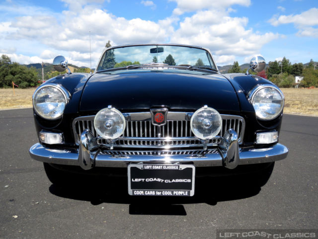 1966 mgb mki roadster restored, california car - black & red