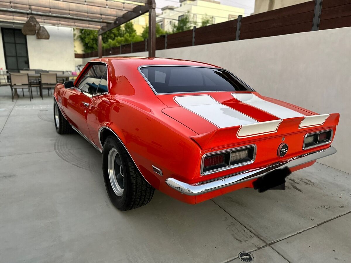 1968 chevrolet camaro ss coupe orange rwd automatic custom
