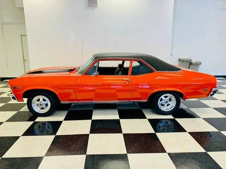 orange chevrolet nova with new 383 stroker