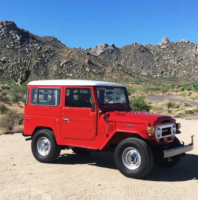 1977 toyota land cruiser fj40 2f freeborn red ambulance doors