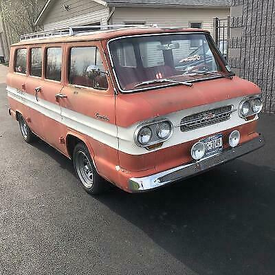 1962 corvair greenbrier van deluxe 8 door van!