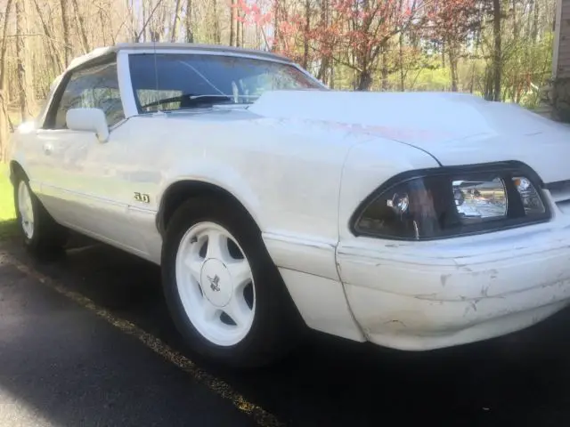 1993 ford mustang lx last white on white on white fox body 5.0 motor
