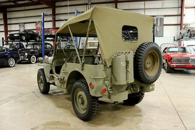 1945 jeep cj-2a 17327 miles army green jeep 2.2l i4 3-speed manual