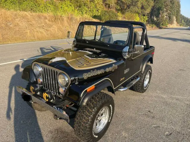 1979 jeep cj-7 convertible black 4wd manual golden eagle
