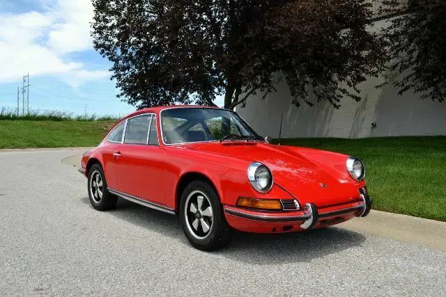 1969 porsche 911 e coupe 10 miles red coa- sport seats 6 cyl 5 speed manual