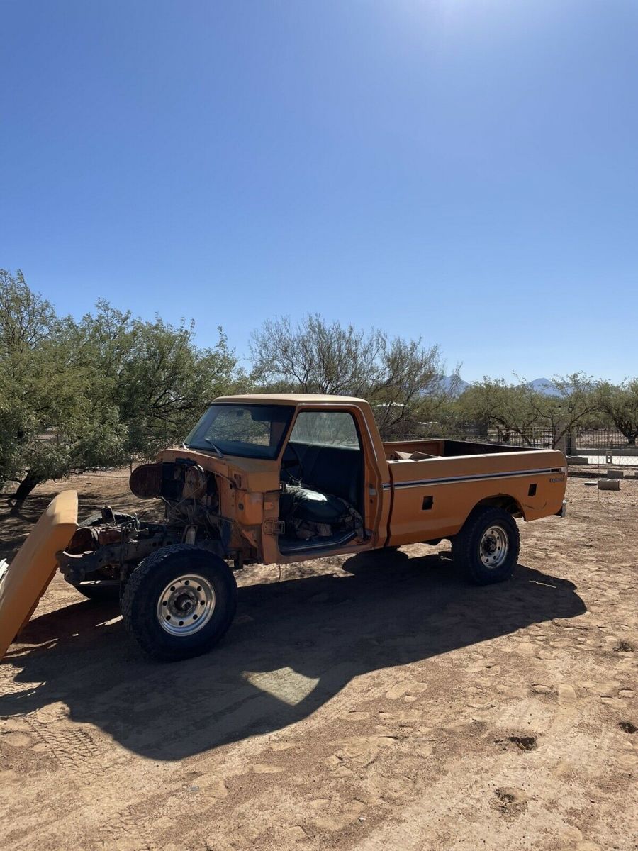 1974 ford f100 pickup orange 4wd automatic explorer