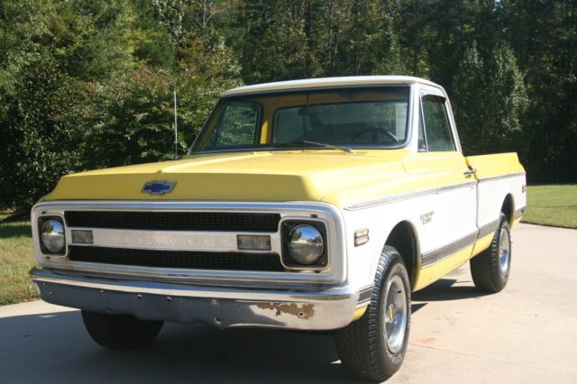 1970 c-10 swb rare 2-tone short bed! v8 runs & drives great! low reserve look!!!