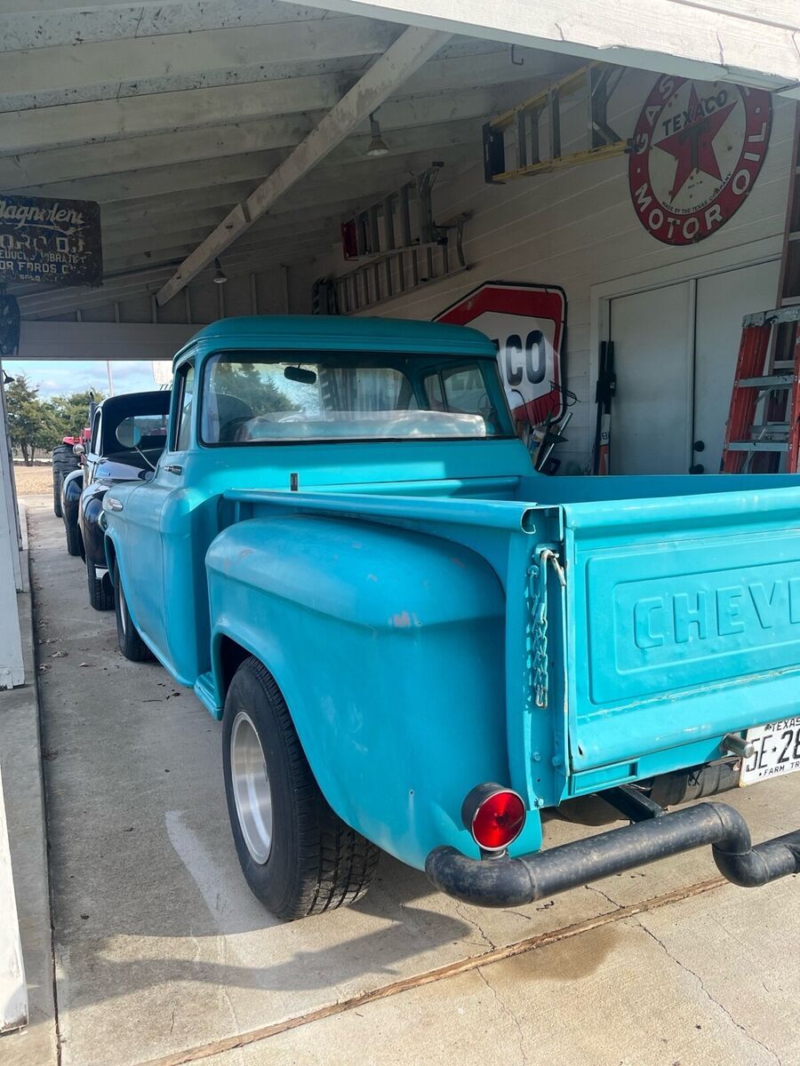 1957 chevrolet pickup blue rwd automatic