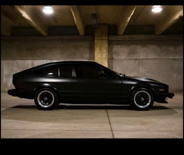 1985 alfa romeo gtv-6 sedan black rwd manual v6 2.5
