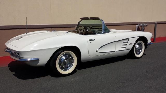 1961 corvette ermine white fawn interior 4 speed