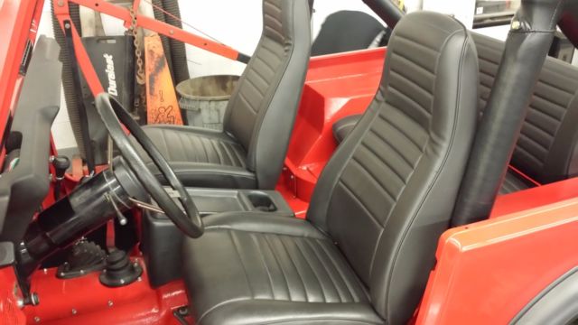 beautiful, red 1980 jeep cj7 classic