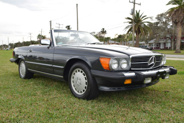 1987 mercedes benz 560sl jan/87 production only 27k miles pearl black metallic