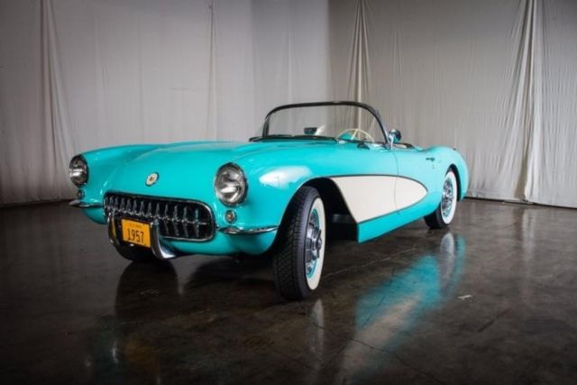 1957 chevrolet corvette 1 miles green