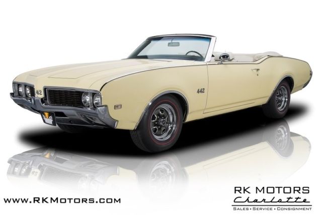1969 oldsmobile cutlass 442 saffron yellow convertible 400 v8 3 speed automatic