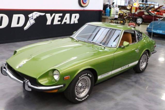 1973 datsun 240z 24960 miles metallic green coupe i6 2.4l manual 4-speed