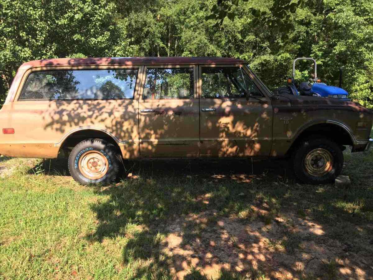 1968 chevrolet suburban brown 4wd manual 4x4